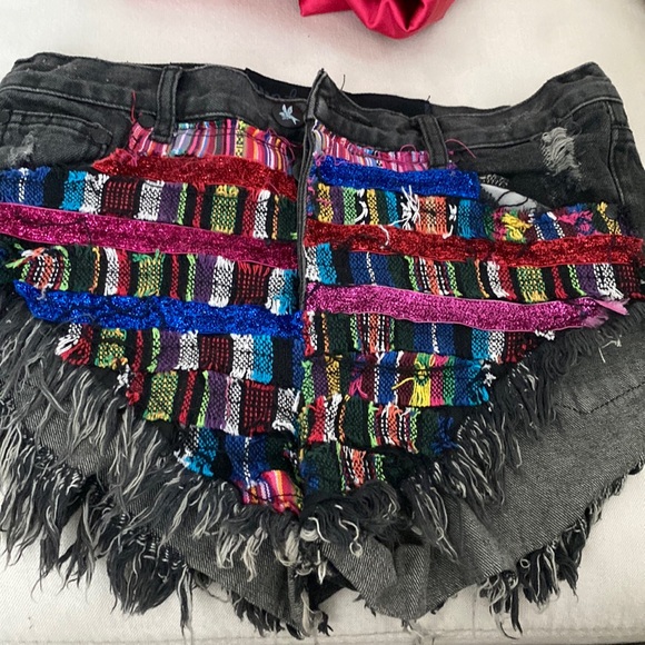 One Teaspoon frayed distressed Rollers size 26 fun fabric & ribbon festival - Picture 1 of 6